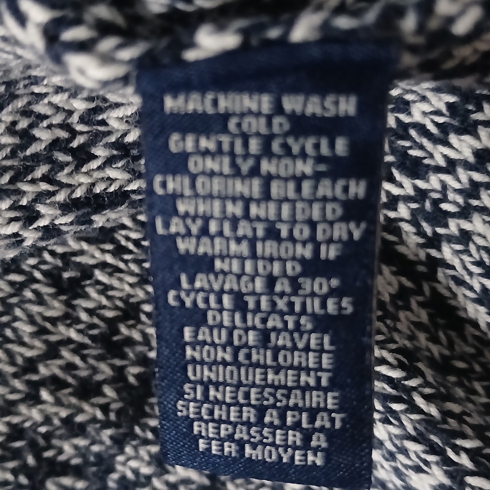 Chaps Dark Blue and White Vest, size large - Picture 5 of 5